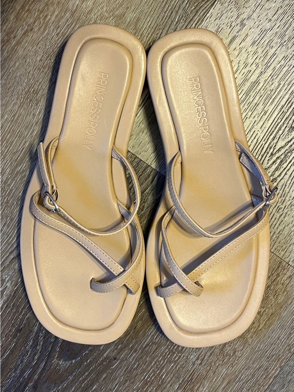 Princess Polly Beige Strappy Flat Sandals